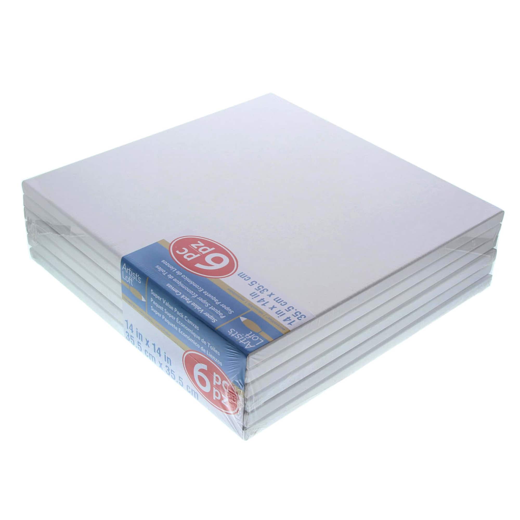 6 Pack 14" x 14" Super Value Canvas by Artist's Loft®